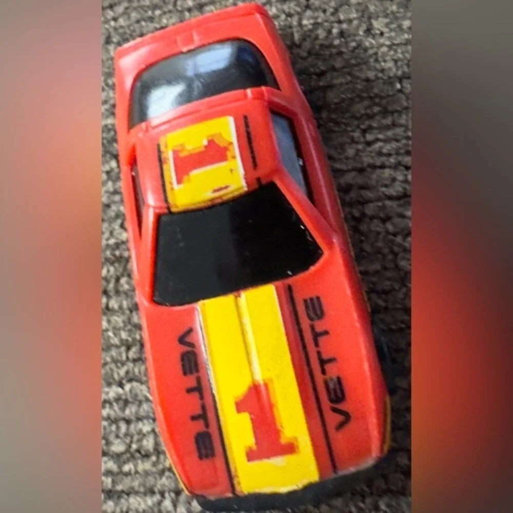 Vintage‎ Hong Kong Vette 1 Toy Car Red & Yellow